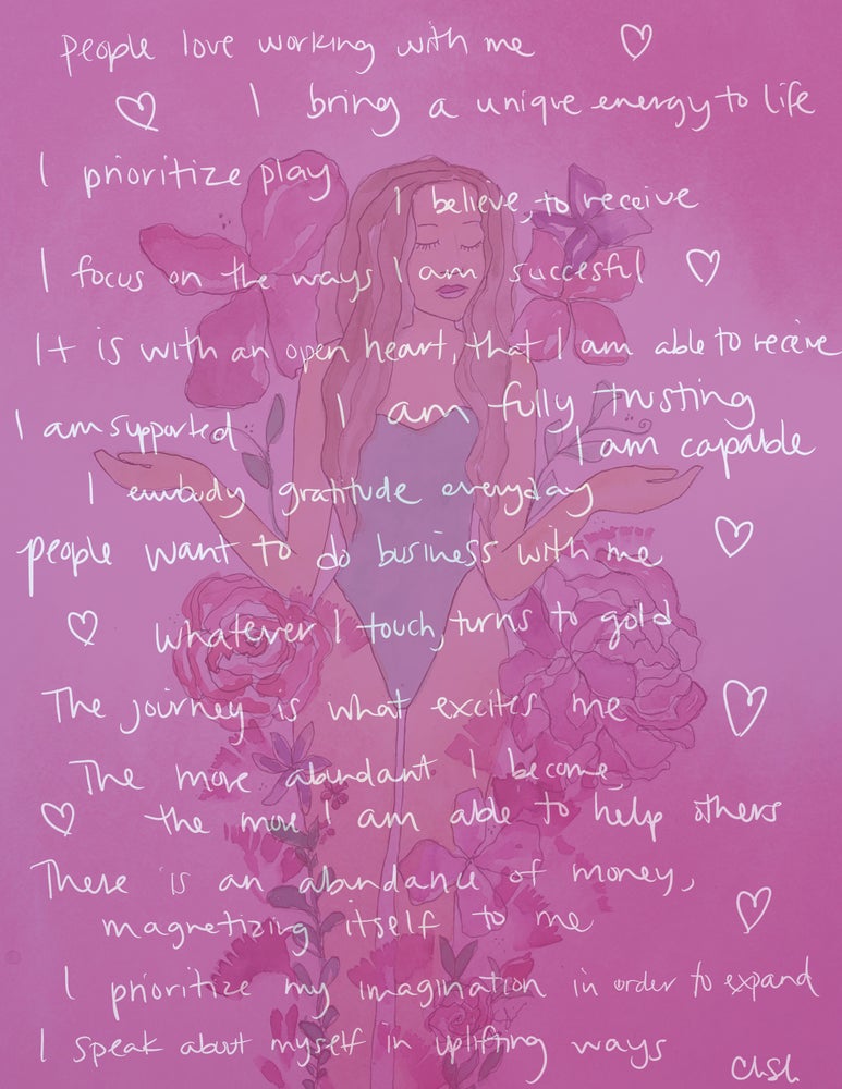 Pink heart chakra affirmations