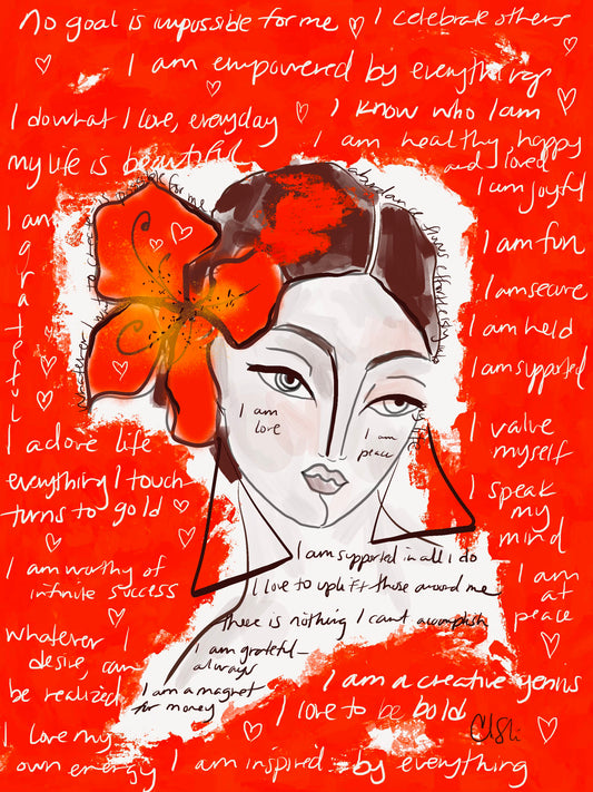 High value woman affirmations print